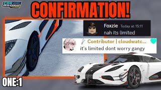 🔥NEW KOENIGSEGG ONE1 is LIMITED in CDT Khenori2 cardealershiptycoon roblox [upl. by Helban]