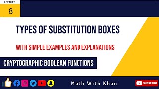 Types of Sboxes  Types of Substitution Boxes  AES Sbox  DES Sbox  SBox theory explanation [upl. by Lerraj201]