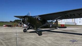 Stinson L1  Start Up and Flight  Kermit Weeks [upl. by Hagep]