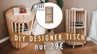 DIY Designer Beistelltisch für unter 30€ selber bauen  Regal aus Rundhölzern im Boho Look [upl. by Alahcim]