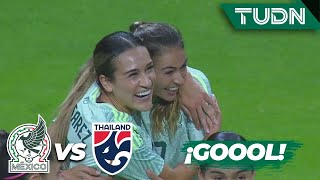 ¡Gol de México Burkenroad remata sola  México 10 Tailandia  Amistoso Femenil 2024  TUDN [upl. by Gonzalez937]