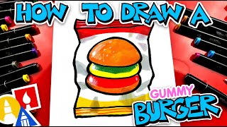 How To Draw A Gummy Burger [upl. by Neelik]