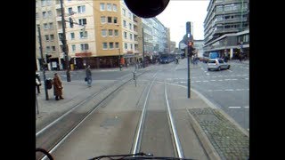 Straßenbahn Braunschweig Führerstandsmitfahrt Linie M3 [upl. by Htilil]