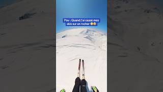 Le bruit sur le rocher  😬 Merci au SAV de mavoir envoyé une nouvelle paire de skis 🙏⛷️ ski [upl. by Htebzil]