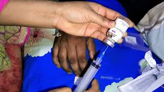 Iv injection video Intravenous ceftriaxone 1 G amp Omeprazole injection push Injection By Cannula 69 [upl. by Torry]