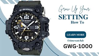 How To Set Casio Gshock GWG1000 TIME  DATE  ALARM  RESET  WORLD TIME timewatchdc [upl. by Christoper]