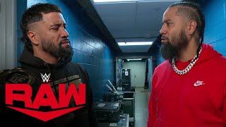 Jey Uso refuses to speak to Jimmy Uso Raw highlights Oct 14 2024 [upl. by Suirtimed]