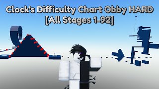 Clocks Difficulty Chart Obby HARD All Stages 192 [upl. by Coralyn]