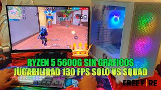 RYZEN 5 5600G 32GB DE RAM SIN GRAFICOS JUGABILIDAD 130 FPS SOLO VS SQUAD [upl. by Laith]