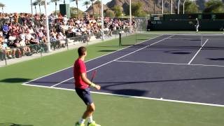 Grigor Dimitrov Practice 2017 BNP Paribas Open Indian Wells [upl. by Pellegrini]