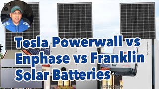 Tesla Powerwall vs Enphase vs Franklin Solar Batteries [upl. by Oag]