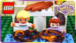 ♥ LEGO Sofia the First  Baking Pretzels for the Princesses Episode 5 [upl. by Ahsitaf873]