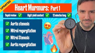 Heart murmurs for beginners 🔥 🔥 🔥 Aortic amp Mitral stenosis Aortic amp mitral regurgitation [upl. by Harriet]