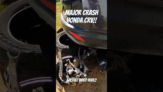 Honda CRV head on crash 5 honda crash action towing automobile cars viralshorts viral [upl. by Carbrey]