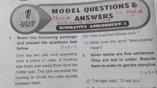 english question paper class 5 half yearly exam 2024  SA1 exam 2024 english question paper class5 [upl. by Ainevul422]