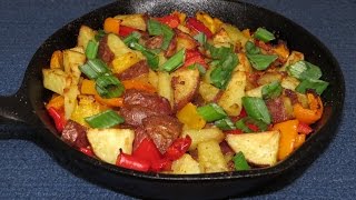 Best Ever Oven Fried Potatoes Cooked in the Toaster OvenEasy Cooking [upl. by Utimer]