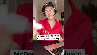 McDonald’s employee training Donald Trump trump kamalaharris mcdonalds [upl. by Ntisuj]