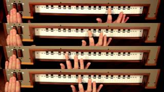 Bach Chorale 72 played by Four Therevox ET4s splitscreen [upl. by Templeton]