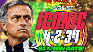 Mourinhos ICONIC 4231 91 WIN RATE Best FM24 Tactics [upl. by Tuneberg]