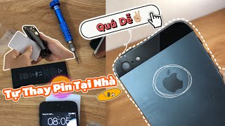 Tự Thay Pin Cho iPhone 5 của Mình Tại Nhà💫Thử Mua Pin iPhone Trên Shopee Và Cái Kết [upl. by Allemat]