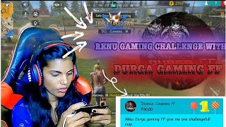 Renu gaming 🥵challenge WITH Durga ganing FF 💪 KAR98k BOOYAH🤯 challenge ANY MAP 💪 complete అక్క [upl. by Kcor]