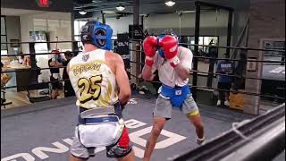 Demler ZamoraRed Gloves Vs Lienard SarconBlack Gloves SPARRING [upl. by Aeriell]