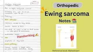 Ewing sarcoma notes 📚 Orthopedic  physiotherapy 3rd Yr 🔥 [upl. by Kcirdlek]