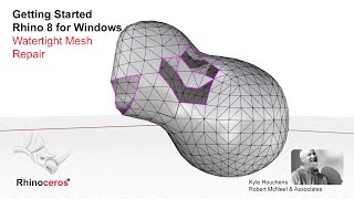 Rhino 8  Watertight Mesh Repair [upl. by Euqinomod]