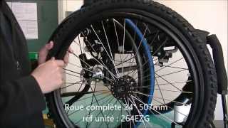 Adaptation Roues ou Pneus VTT sur fauteuil roulant [upl. by Anuaf]