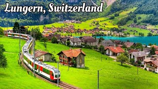 Switzerland Lungern 4K  Heavenly beautiful Swiss village on a charming lake  Hidden gem [upl. by Idac352]