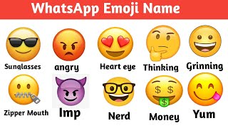 WhatsApp Emoji Name with pictures । Emoji meaning in English 🤯🤯 emoji englishgrammar [upl. by Auberta]