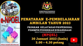 TAKLIMAT PENDAFTARAN PESERTA NPQEL AMBILAN TAHUN 2023 [upl. by Jodoin844]