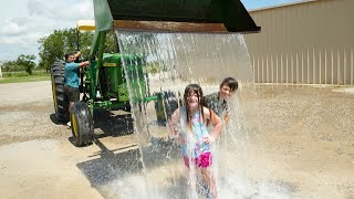 Finding a Secret Prize with Real Tractors and Hay  Tractors for kids [upl. by Gauthier]