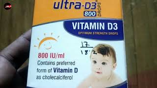 Ultra D3 800 IU drops vitamin D drops Ultra D3 800 IU drops use side effect Dosage in hindi [upl. by Ennoira433]