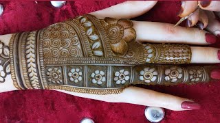 Latest Mehndi Design For Back HandsNew Semi Bridal Mehendi Design For Back Hands [upl. by Aidnahs]