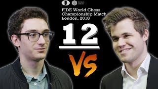 Campeonato del Mundo de Ajedrez 2018  Caruana vs Carlsen  partida 12 [upl. by Millhon]