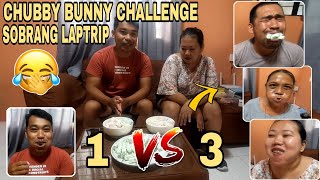 CHUBBY BUNNY CHALLENGE WITH VINA ATE FE amp JOSEPH TENORIO VLOG [upl. by Lanny]