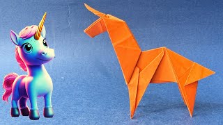 Eenhoorn Vouwen  Een papieren eenhoorn vouwen  Origami dieren [upl. by Ayita]