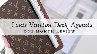 Louis Vuitton Desk Agenda Cover  One Month Review  Do I Recommend [upl. by Annahaj]