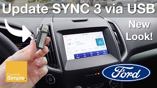 How To Update Ford SYNC 3 via USB  34 Update  New Look [upl. by Ardnasella]