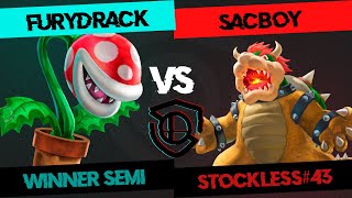 STOCKLESS 43 Winner Semi  Furydrack Piranha Plant vs SacBoY Bowser [upl. by Puett452]