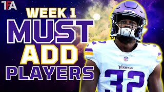 Fantasy Football Waiver Wire  Trade Advice Week 1 [upl. by Oicam]