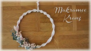 Makramee Kranz  DIY  Macrame Wreath [upl. by Gillian476]