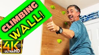 Building a Climbing Wall At Home Indoors for Training 4k UHD [upl. by Parlin]