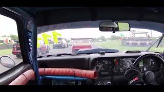 Modified Fords Castle Combe  6th May 2024  Race 1 Start Crash [upl. by Ahsiekim]