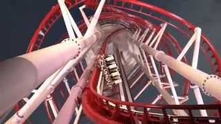 New Polercoaster Video Showing Intamin Vertical Lift Design [upl. by Nwahshar350]