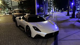 Car Spotting Around Miami March 2024  Late Night Yacht Vibes [upl. by Leod886]