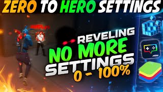 Revealing  Zero To Hero All Secret Settings For Free Fire PC Auto Headshot  Bluestacks 5  Msi 5 [upl. by Petersen496]