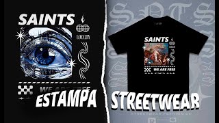 Estampa no Photoshop  Criar estampa camiseta Streetwear [upl. by Anire48]