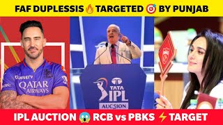 IPL AUCTION🔥 Faf Duplessis Punjab New Captain  Punjab kings Target Faf in IPL Mega Auction 2025 [upl. by Imalda423]